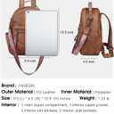FADEON Mini Backpack Purse for Women, Designer Leather Cute Roomly Small Backpacks, Ladies Shoulder Backpack Fashion Handbag