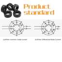 5pcs 42X24X16mm Toroid Core,Ferrite Rings Toroid Core Iron (Black)