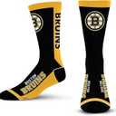 For Bare Feet NHL Unisex Kids Nhl Mvp Crew Sock Youth (Black)
