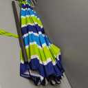 JEAREY 9FT Outdoor Patio Umbrella with Solar Lights, LED Lighted Pool Umbrella with Tilt and Crank, Outdoor Table Umbrellas for Deck, Yard & Market (Blue Green Striped)