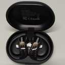 Micool Open-Ear Earbuds Wireless with Color Touch Screen, AI Dialogue Mode, Clip On Headphones Bluetooth 5.4 with 54H Playtime, Noise Cancelling Wireless Headphones, Hi-Fi Sound (Matte Black)