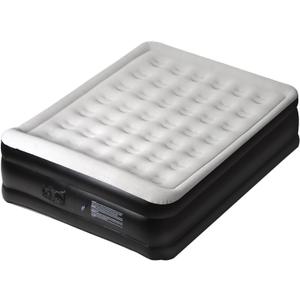 Panana Queen Air Mattress with Built in Electric Pump, Height 18.5" Comfort Blow up Inflatable Guest Air Bed Airbed with Flocked Top, Storage Bag for Family, Home, Camping