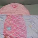 Primlect Thickened Toddler Nap Mat with Removable Pillow and Minky Blanket, Extra Large 55''x35'' Sleeping Bag, Washable, Roll up, Perfect for Daycare, Preschool, Kindergarten, Boys and Girls Mermaid