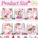 Equsion 12 Pcs Spa Party Favor Bags Drawstring Backpack Gift Bags for Girls Women Makeup Birthday Party Decorations Salon Baby Shower Spa Decorations, 12 x 10 Inch