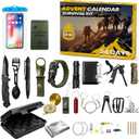 Cestluck Survival Kit Advent Calendar 2025, Survival Gears Gifts for Men Teen Adult Adventurers, Cool Gadgets for Outdoor Camping Fishing Hunting, Mens Gifts Outdoor Tools, 24 Day Christmas Countdown
