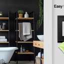 Single Decorator Light Switch Cover Aria Metal Wall Plate, 4-Pack Black 1 Gang Single Rocker, for Receptacle Dimmer Switch GFCI Outlet, Switch Cover Decorative Wallplate, Durable