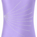 Yizuoding Gymnastics Leotards for Girls Leotard for Dance Unitards Ballet Sparkly One-Piece Pro Kids Tumbling Outfits 7-8Y Purple