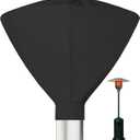 Hoypeyfiy 34 inch Patio Heater Cover with Zipper and Storage Bag Waterproof Outdoor Round 34"D Heater Top Cover, Dustproof and UV-Resistant (Black)
