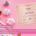 Pink Metallic Paper - 100-Pack Light Pink Shimmer Paper, Crafting Supplies, Ticket, Invitation, Stationery, Scrapbook Use, Printer Friendly, 120 GSM, 8.5 x 11 Inches