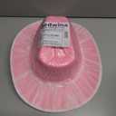 Bedwina Pink Cowgirl Hat for Women & Girls - Felt Western Cowboy Hat with White Trim & Adjustable Chin Strap - Bachelorette, Dress-Up, Rodeo, Costume Accessory, Party Favor, Themed Events (Pink)