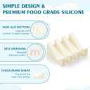 Self Draining Soap Dish Holder,Silicone Soap Dish,for Bathroom,Kitchen, SpongesCan Extend Soap LifeKeep Soap Bars Dry and Easy Cleaning (Cream White,2-Pack)