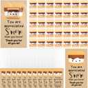 CroBlissful 100 Sets Inspirational Small Gifts Bulk Funny Cute Small Resin Marshmallow S'more with Thank You Card Appreciation Gifts for Teacher Coworker Staff Nurse Stress Fidget Toy Office Desk Pet