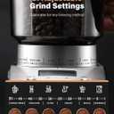 KIDISLE Conical Burr Coffee Grinder Electric, Espresso Grinder for Home Use, Burr Mill with 51 Grind Settings, Precision Electronic Timer, Stainless Steel Container