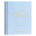 Lanpn Baby Memory Book - Linen Baby Book Memories Keepsake - The Story of You - Newborn Baby First 5 Year Journal Scrapbook Photo Book Milestone Album for Boy Girl New Parents (Blue, 154 Pages)