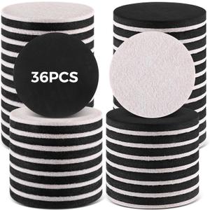 Geelin 36 Pcs Felt Furniture Sliders for Hardwood Floors 3.5 Inch Carpet Furniture Sliders Reusable Heavy Duty Movers Slider for Hard Surfaces Moving Pads Carpet Floor Protectors(Round)