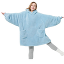 Bedsure Wearable Blanket Hoodie Mothers Day Gifts for Women, Warm Cozy Hoodie Blanket Sweatshirt for Adult Women Men, Sky Blue, Oversized