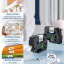 Labelife TZe-241 TZe241 TZe TZ Tape 18mm 0.7 Laminated White Replacement for Brother Label Maker Tape 18mm P Touch Label Tape 3/4 Inch for Brother PT-D400 PT-D410 PTD460BT PT-D610BT PT-D600, 4-Pack
