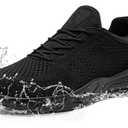 LARNMERN Slip Resistant Womens Slip On Shoes Work Non Slip Sneakers Walking Water Zapatillas Zapatos Trabajo Food Service Chef Kitchen(Black,13)