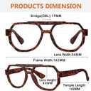 BFOCO Pilot Reading Glasses Metalless Screwless Spring Hinges 6 Pack Oversized Readers with Double Hinges for Women Men(+2.50)