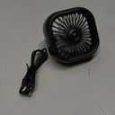 Car Fan USB Powered, Powerful 3 Speed, Portable Cooling Clip Fan for Car Vent, Quiet Brushless Motor, 360 Degree Rotatable, Air Circulation for Vehicle, Van, Truck, SUV, RV(Black)