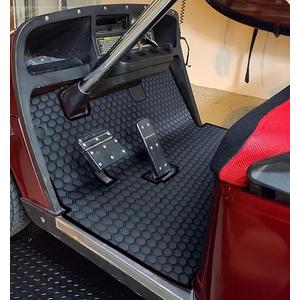 Golf Cart Floor Liner Mat Full Coverage Custom Fit for EZGO TXT (1994-2025),Express S4 (2012-2020)Cushman WorkhorseEX1 (2020),Valor,Navitas,Some Star Carts (Black)