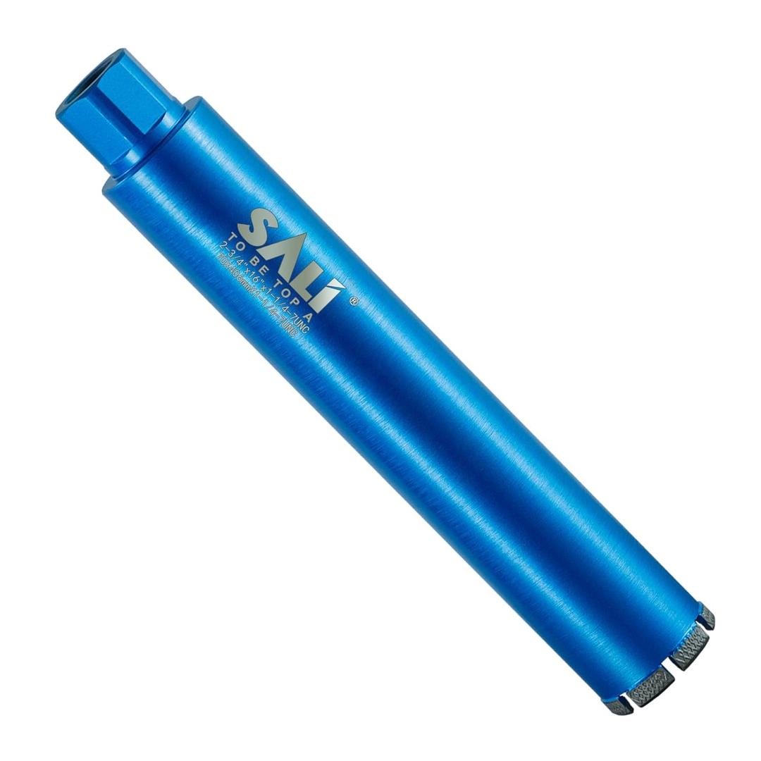 SALI Wet Diamond Core Drill Bits 2-3/4"/70mm Diameter, 15"/380mm Drilling Depth Concrete Core Drill Bit, 1-1/4-7" Thread Core Bit Turbo Laser-Welded Segments with Rebar, Brick, Block, Masonry, Stone