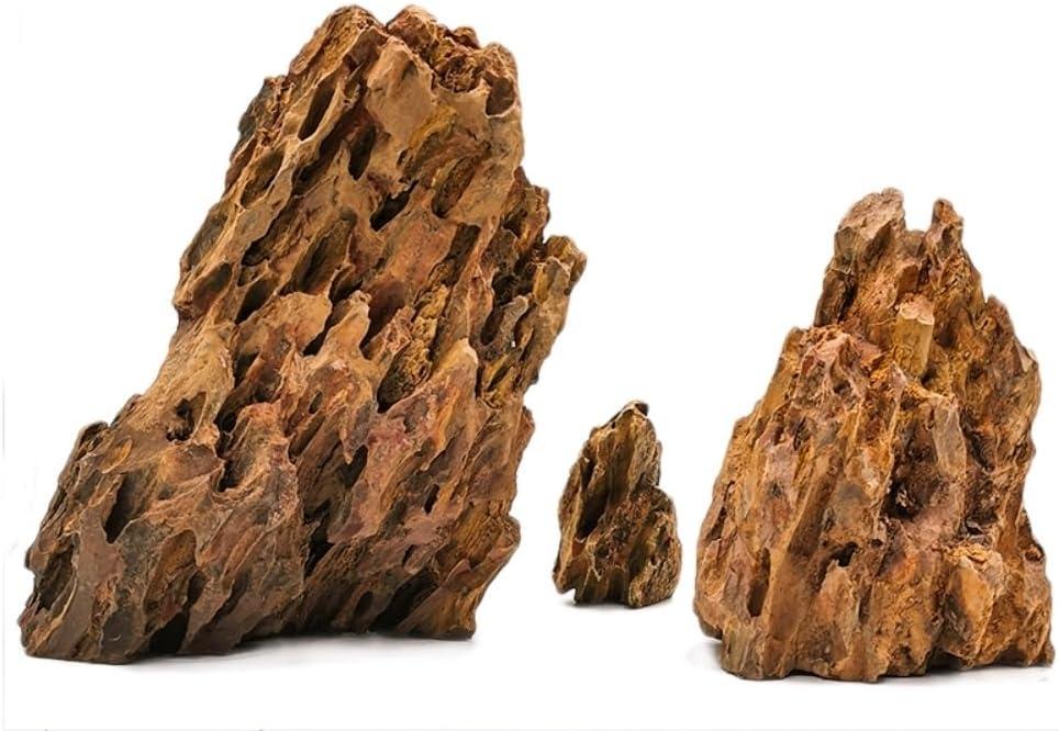 AWXZOM Natural Dragon Rock Carefully Selected Mixed Sizes, Decorative Aquarium Rocks, Aquarium Stones for Fish Tank