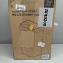 Ubbi Adult Diaper Pail, Steel Odor Locking, No Special Bag Required, Awards-Winning, Modern Design, White