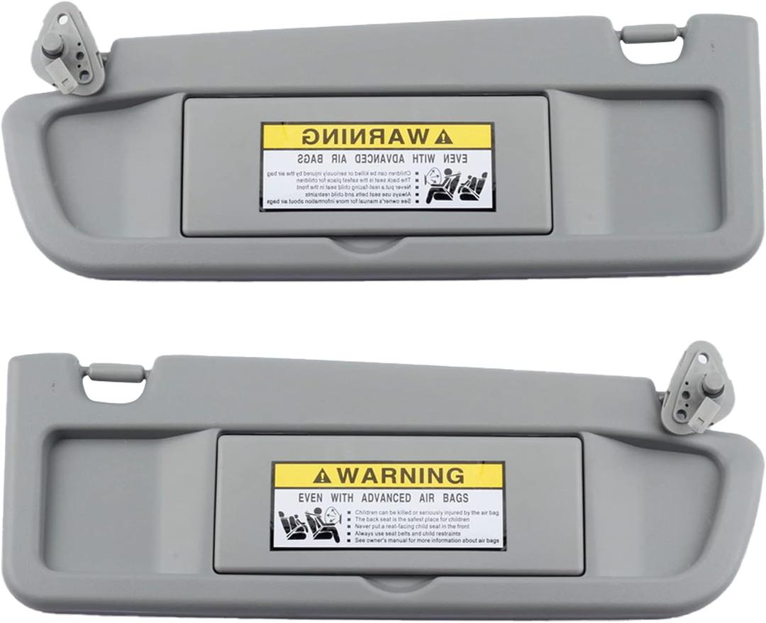 Dasbecan Clear Gray Pair Sun Visor Compatible with Honda Civic 2006-2011 Replaces# 83280-SNA-A01ZC 83230-SNA-A01ZC