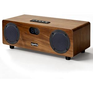 2.0 HDMI Sound bar for Smart TV,Bluetooth TV Speakers with Optical/Coaxial/HDMI ARC/AUX/USB, Wooden Computer Speakers with Remote Control for TV/Party/Karaoke