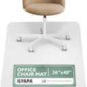 Ilyapa Office Chair Mat for Hard Floors 36"x 48"Heavy Duty Clear, PVC Plastic Chair Mat, Protection for Hardwood and Tile Floors
