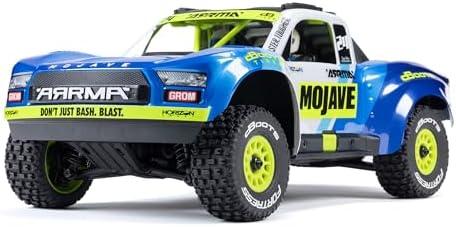 ARRMA RC Truck Mojave GROM 4x4 Smart Small Scale Desert Truck, RTR (with Battery and Charger Included) Blue/White ARA2104T2
