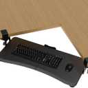 suptek Keyboard Tray Under Desk Pull Out with Adjustable 45 C Clamp for L Shaped Desk, Computer Keyboard & Mouse Tray, 25.6 (30 Including Clamps) x 11.8 inch, Black, DSF1R