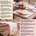 Home Bargains Plus Thanksgiving Contemporary Orange Pumpkin Tablecloth, 60 x 84 Inch Rectangle, Fall Harvest Easy Care Fabric Table Cover (Multi Heritage Pumpkin)