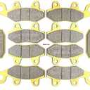 Master Chen Front Rear Brake Pads Parking Brakes for Yamaha Rhino 700 YXR700 2008 2009 2010 2011 2012 2013 FA135 FA165 FA497 MC0017