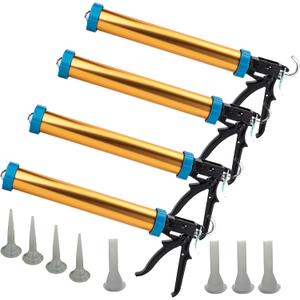 Sausage caulking Gun caulking tool gun Hand Caulking Guns No Drip Caulk Gun Used for sealing seams installing glass doors and windows tiles kitchenwareadvertisements etc(4 pieces)
