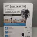 BLACK+DECKER 16 Inches Stand Fan with Pedestal Base, Height Adjustable Pedestal Fan with Remote and Touch Control Panel, Free Standing Fan with 90-Degree Oscillating and 3-Speed Settings, Black
