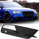 X AUTOHAUX Car Front Bumper Right Side Fog Light Grille Lamp Cover 8T0807682H for Audi A5 A5 Quattro