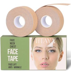 Face Tape for Wrinkles Overnight, Wrinkle Tape for Face, Myofascial Lift Tape Anti Wrinkle Tape - Kinesiology Tape for Wrinkles (2 Rolls Skin)