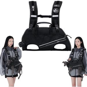 Wakytu Dog Lift Harness for Small Dogs,Dog Backpack Carrier Medium (8.5-17.5 lbs)