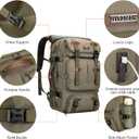 WITZMAN Travel Backpack for Men 40L Large Carry-on Airline Approved Convertible 3 in 1 laptop Bags Fit 16 inch (A8013 Army Green)