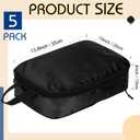 5 Pack Compression Packing Cubes for Travel Space Saving Cubes Luggage Organizer for Suitcase(Black,M)
