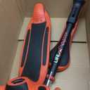 3 Wheel Scooter for Kids with Foldable Seat, Adjustable Handlebar Height, Lean-to-Steer Ride On Toy for Kids Ages 2+, Light-Up LED Wheels, Wide Anti Slip Deck, Indoor & Outdoor Use (Red)