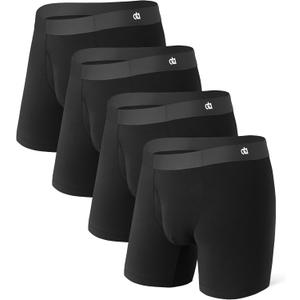 DAVID ARCHY Men's Ultra Soft Underwear Micro Modal Breathable Moisture Wicking Seamless Underwear for Men Multipack (Large, Black)