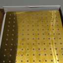 BESy 10 Inch Rain Shower Head, 10" Square Rainfall & High Pressure Stainless Steel Bath Showerhead, 1/16" Ultra Thin, Waterfall Full Body Coverage with Silicone Nozzle, Brushed Gold