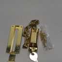 Prime-Line U 9912 Keyed Chain Door Guard, 3-1/4 In., Steel and Diecast Construction, Brite Brass-Plated Finish (Single Pack)