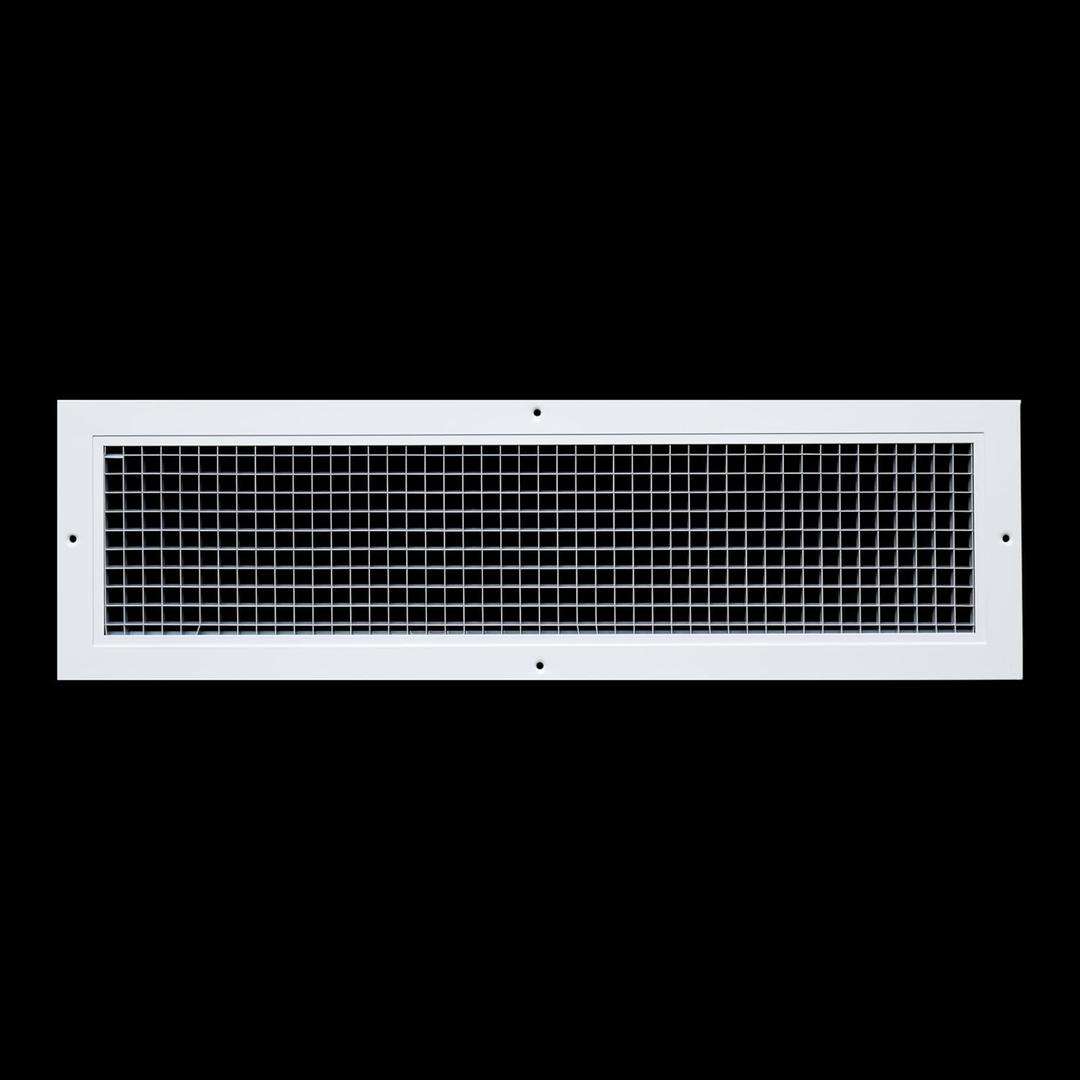 Fits 24x6 and 6x24 Duct Opening | Aluminum Eggcrate Return Air Grille | Low Noise & High Air Flow, Rust Proof Vent Cover Grill for Sidewall & Ceiling | White | Outer Dimensions: 25.75" X 7.75"