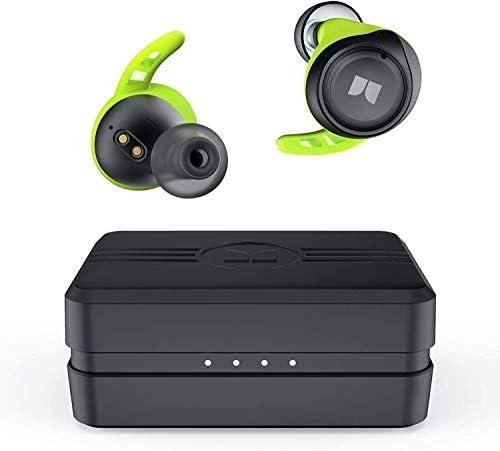 Monster Champion Wireless Earbuds, IPX8 Waterproof Sports Headphones with aptX Deep Bass, CVC 8.0 Call Noise Cancellation, Bluetooth 5.0, Type C Fast Charge, 100Hrs Charging Case