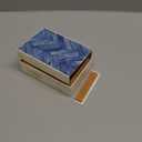 collectiblesBuy Handmade Chevron Mosaic Pattern Jewelry & Keepsake Box - Blue & White Bone Inlay Decorative Storage for Home & Office | Premium Decorative Item