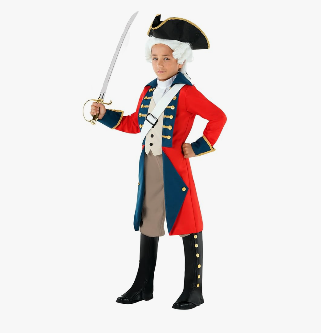 Morph - Revolutionary War Costume Kids - Colonial Costume Boys - British Red Coat Costume - Napoleon Costume Kids, Size Small